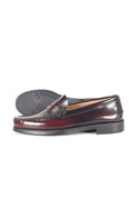 Mocassins en cuir - Élégance - Homme- Bordeaux-Semelle Gomme