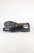 Mocasines de piel Elegancia - Mujer - Negro - Suela de Goma