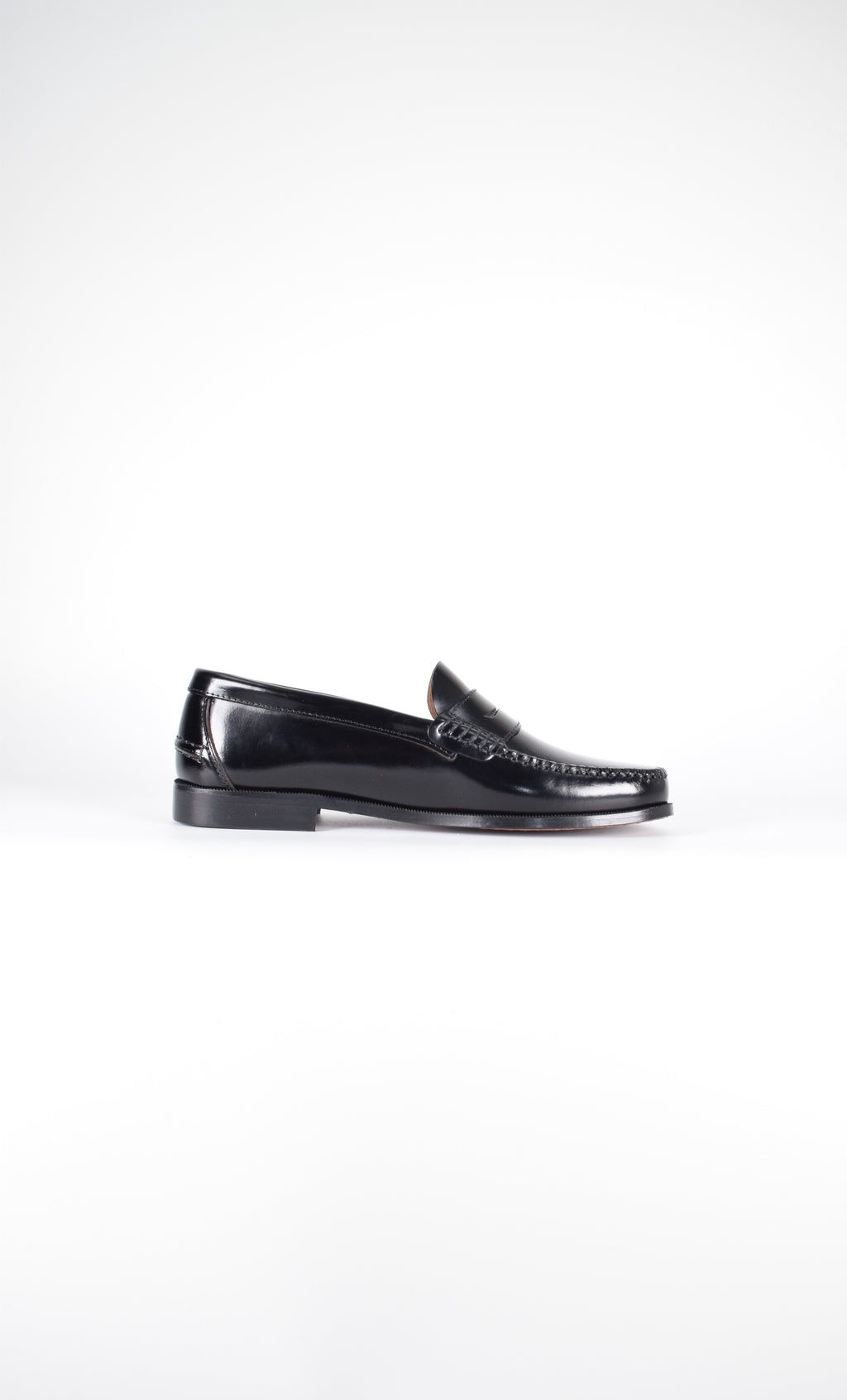 Mocasines de piel Elegancia - Mujer - Negro - Suela de Goma