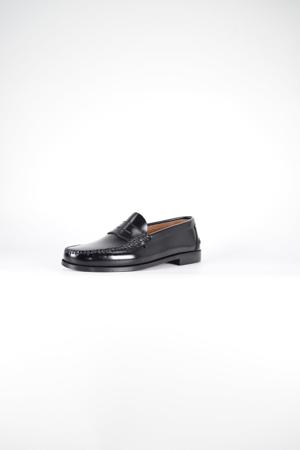 Mocasines de piel Elegancia - Mujer - Negro - Suela de Goma