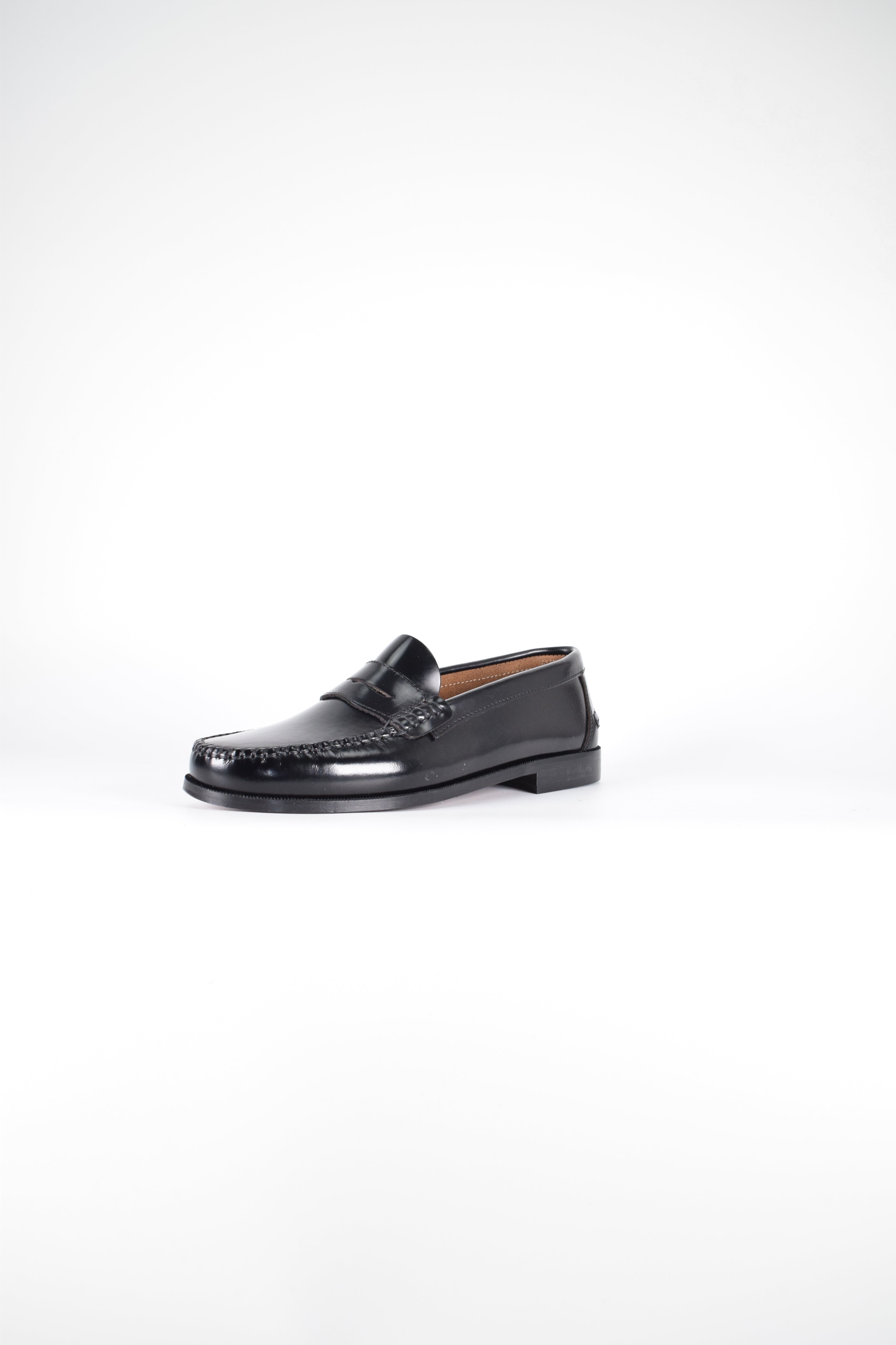 Mocasines de piel Elegancia - Mujer - Negro - Suela de Goma