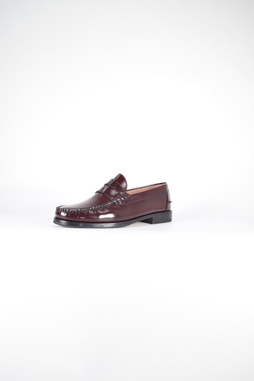 Mocasines de piel Confort - Hombre Burdeos